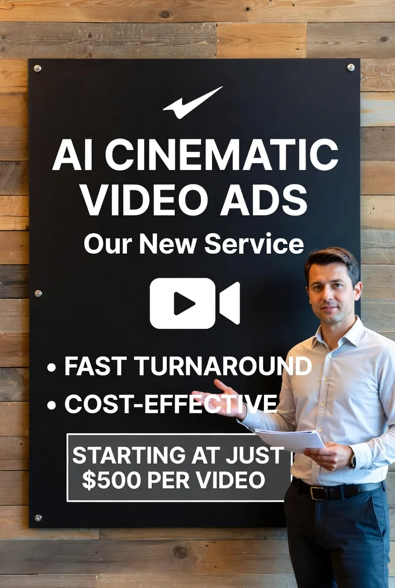 AI Cinematic Video Ads For $500 – Setters & Closers Co New Service Offering AI Cinematic Video Ads For $500 - Setters & Closers Co New Service Offering